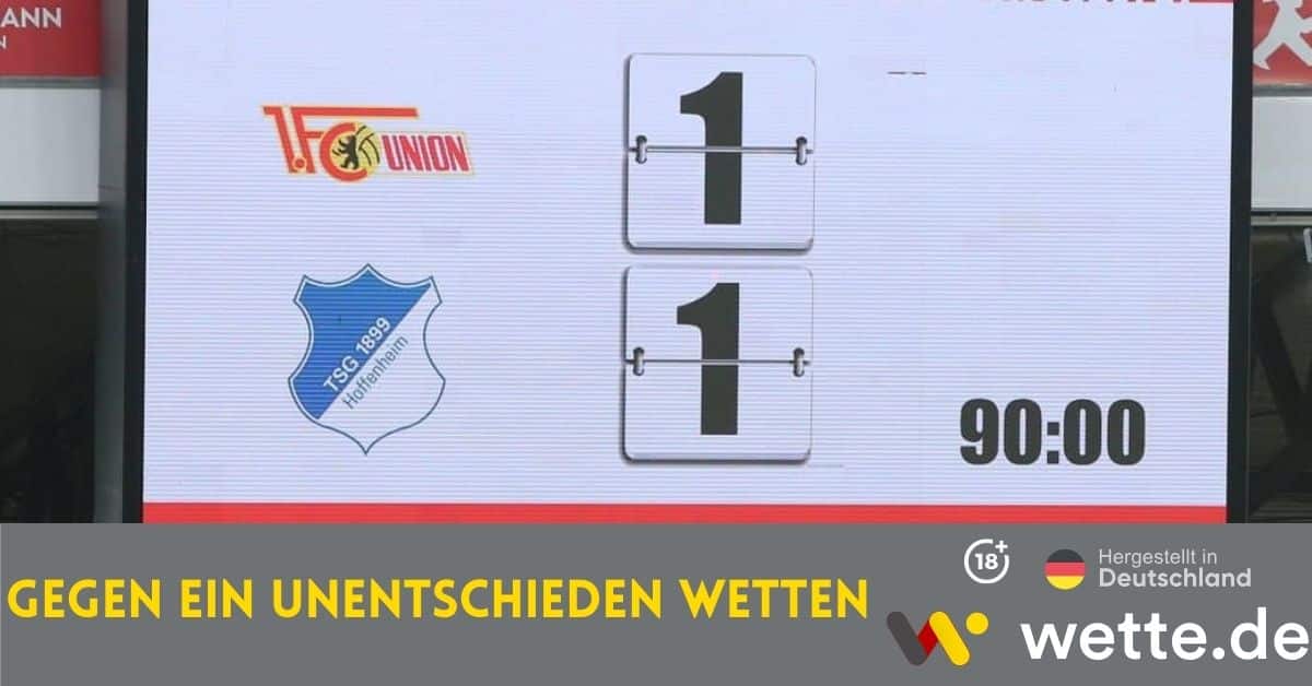 Gegen ein Unentschieden wetten