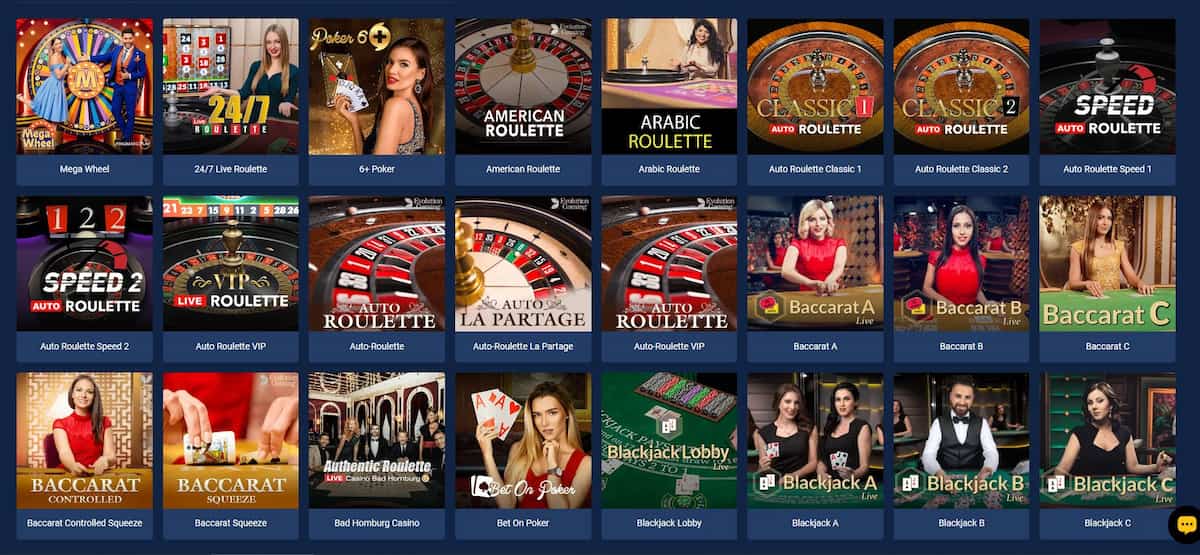 Live Casino bei Jackpoty Casino