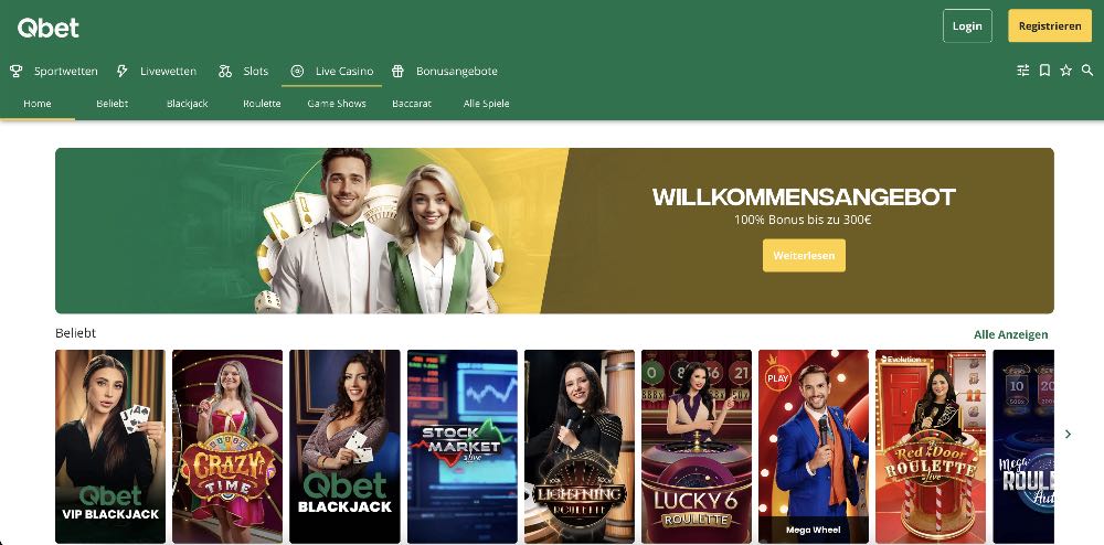 Qbet Online Live Casino