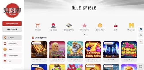 Sushi Casino Alle Spiele