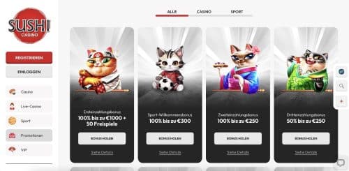 Sushi Casino Promotionen