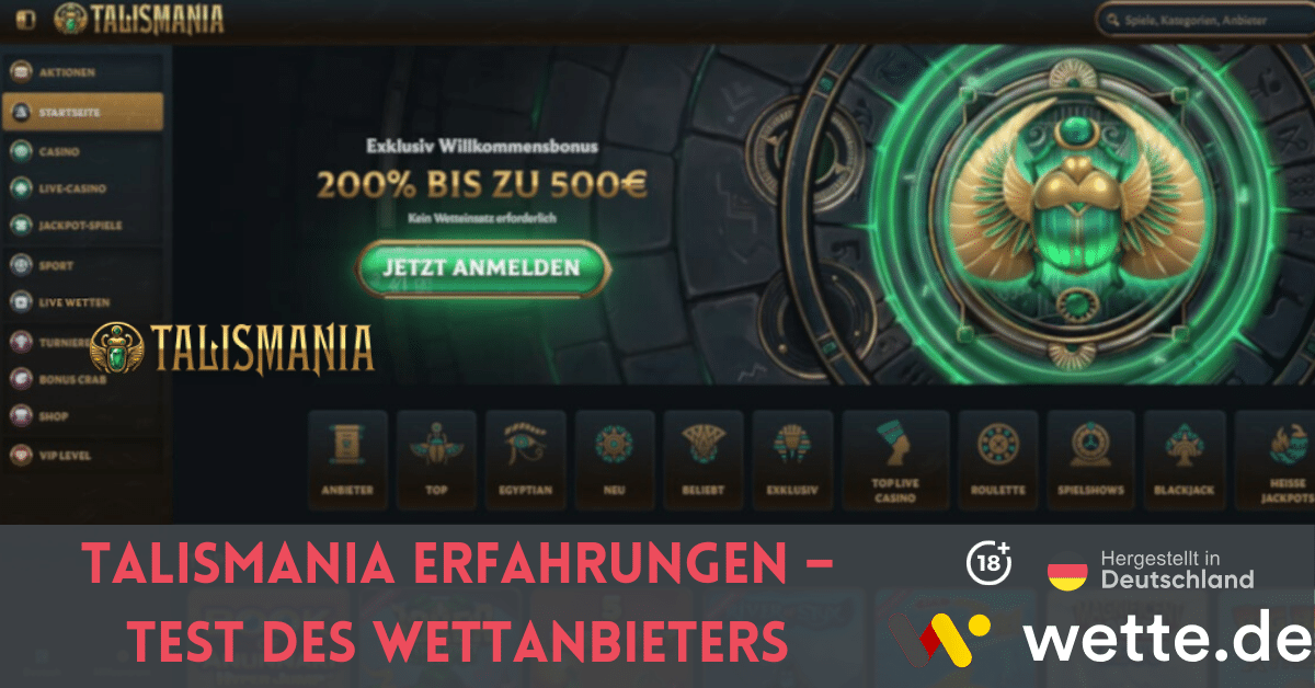 Talismania Erfahrungen – Test des Wettanbieters