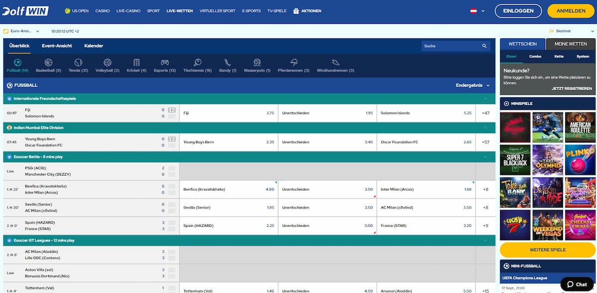 Dolfwin Live Wetten