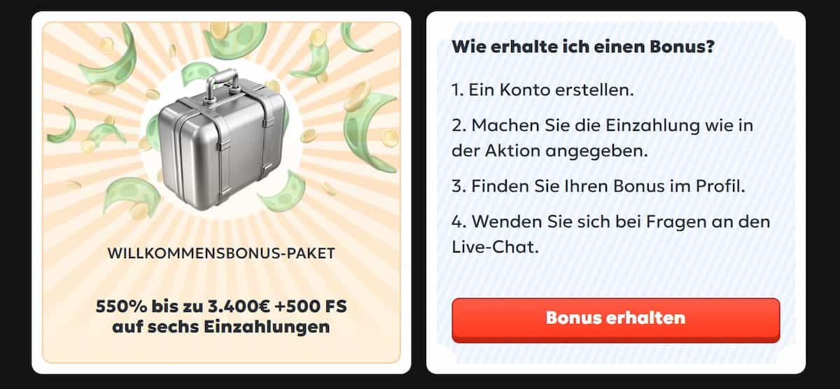 Der Megarich Casino Bonus