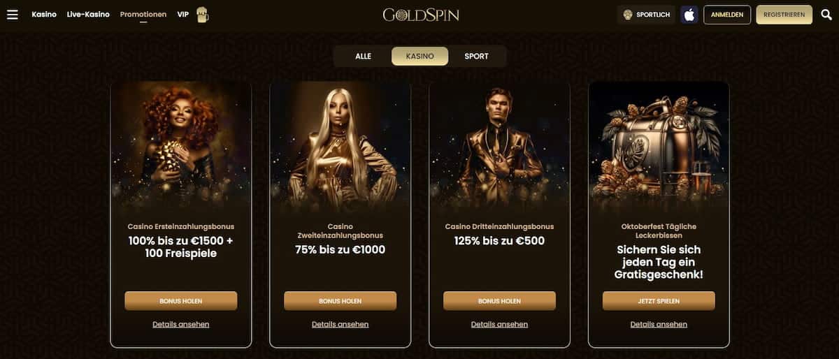 GoldSpin Casino Bonus