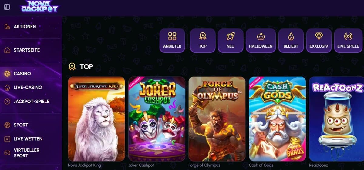 NovaJackpot Casino im Test 