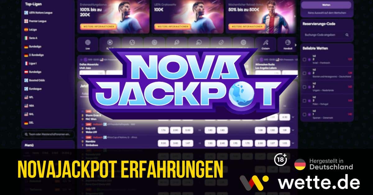 Novajackpot Wettanbieter Erfahrungen