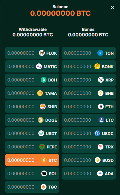 TG Casino payment