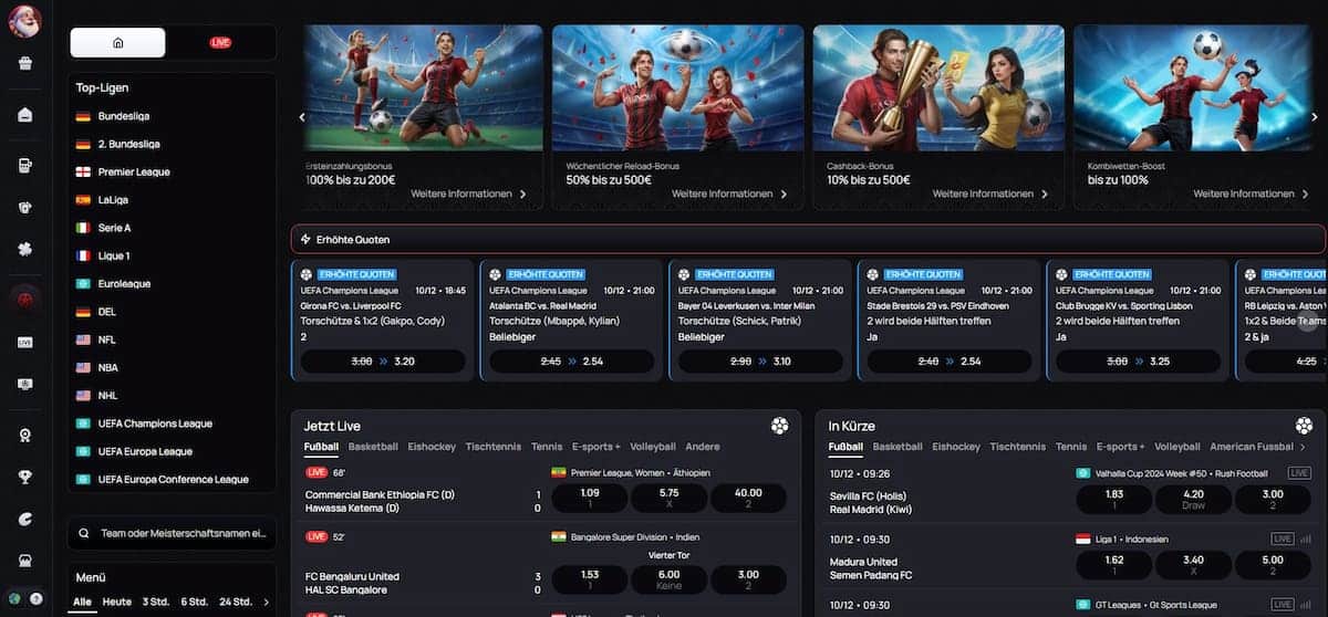 Sportwetten bei Casinova