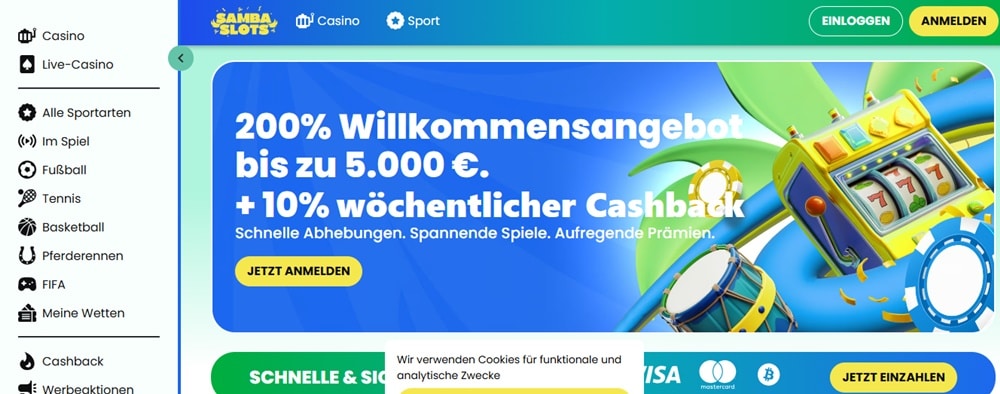 Über das Samba Slots Casino